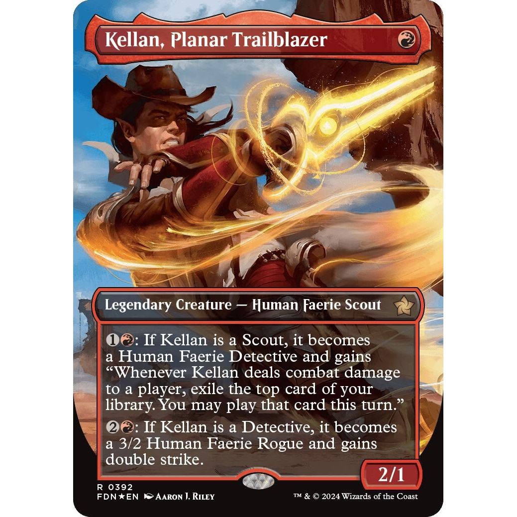 Image for Kellan, Planar Trailblazer (Borderless) (Mana Foil) (392) (FDN) - Magic: The Gathering
