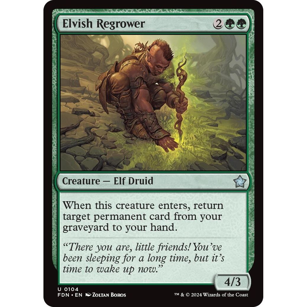 Image for Elvish Regrower (104) (FDN) - Magic: The Gathering