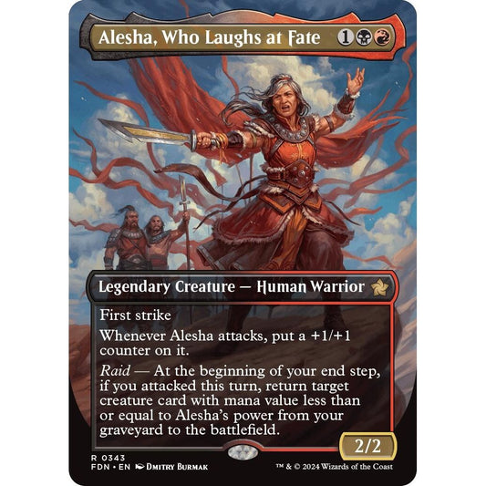 Image for Alesha, Who Laughs at Fate (Borderless) (343) (FDN) - Magic: The Gathering