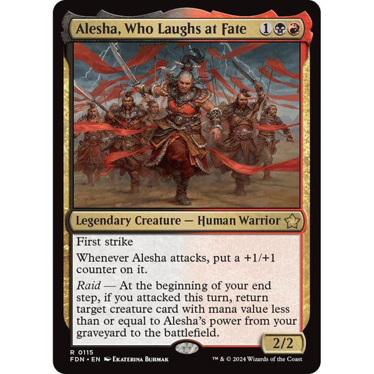 Image for Alesha, Who Laughs at Fate (115) (FDN) - Magic: The Gathering
