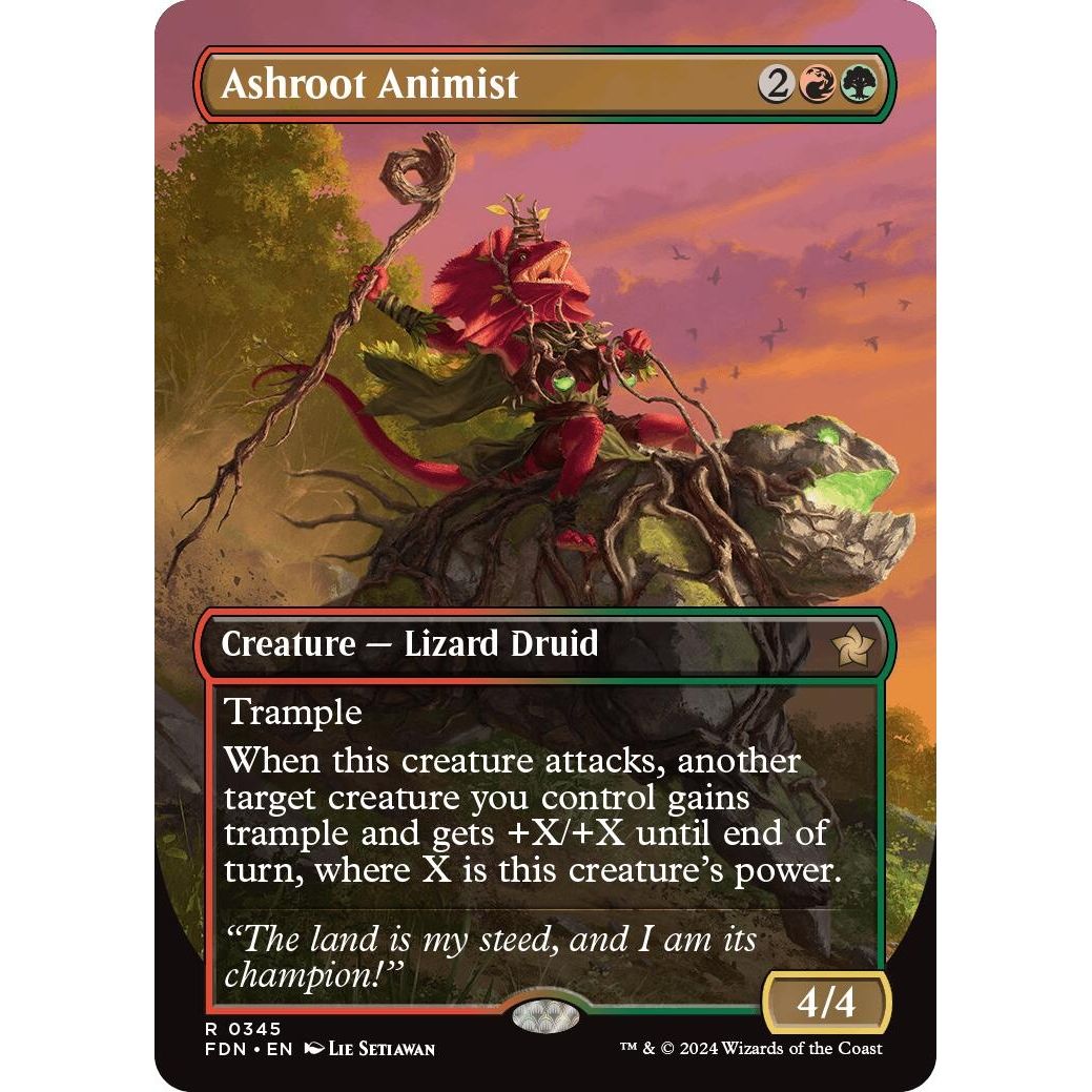 Image for Ashroot Animist (Borderless) (345) (FDN) - Magic: The Gathering