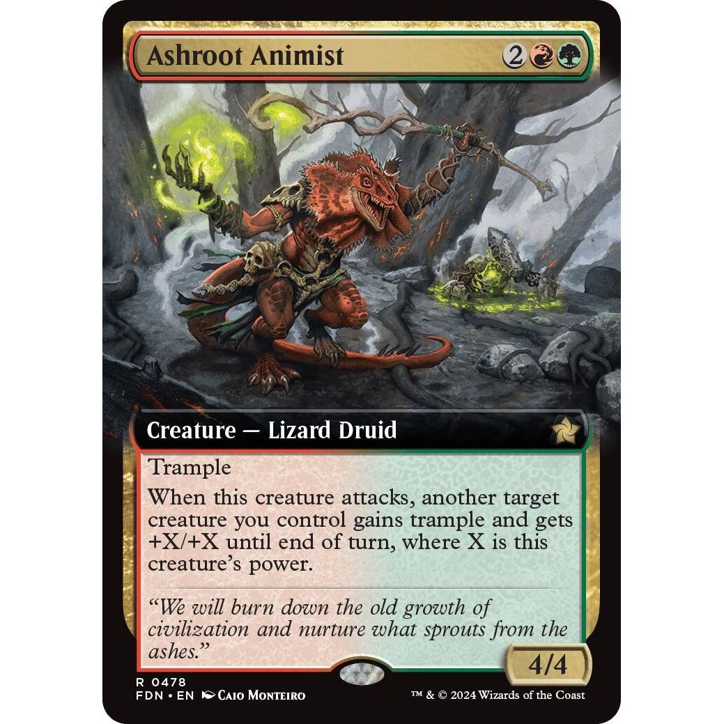 Image for Ashroot Animist (Extended Art) (478) (FDN) - Magic: The Gathering