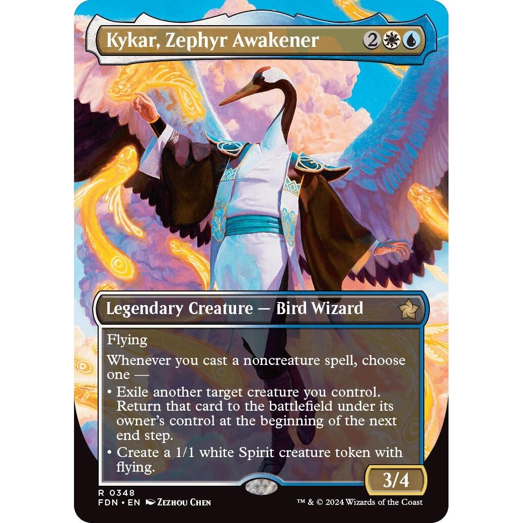 Image for Kykar, Zephyr Awakener (Borderless) (348) (FDN) - Magic: The Gathering