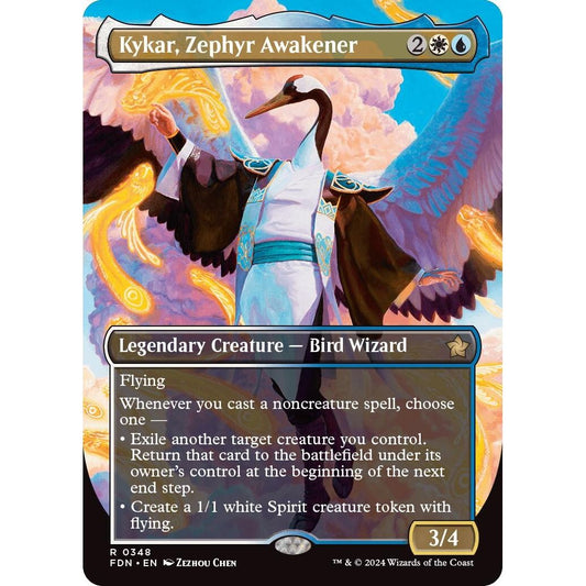 Image for Kykar, Zephyr Awakener (Borderless) (348) (FDN) - Magic: The Gathering