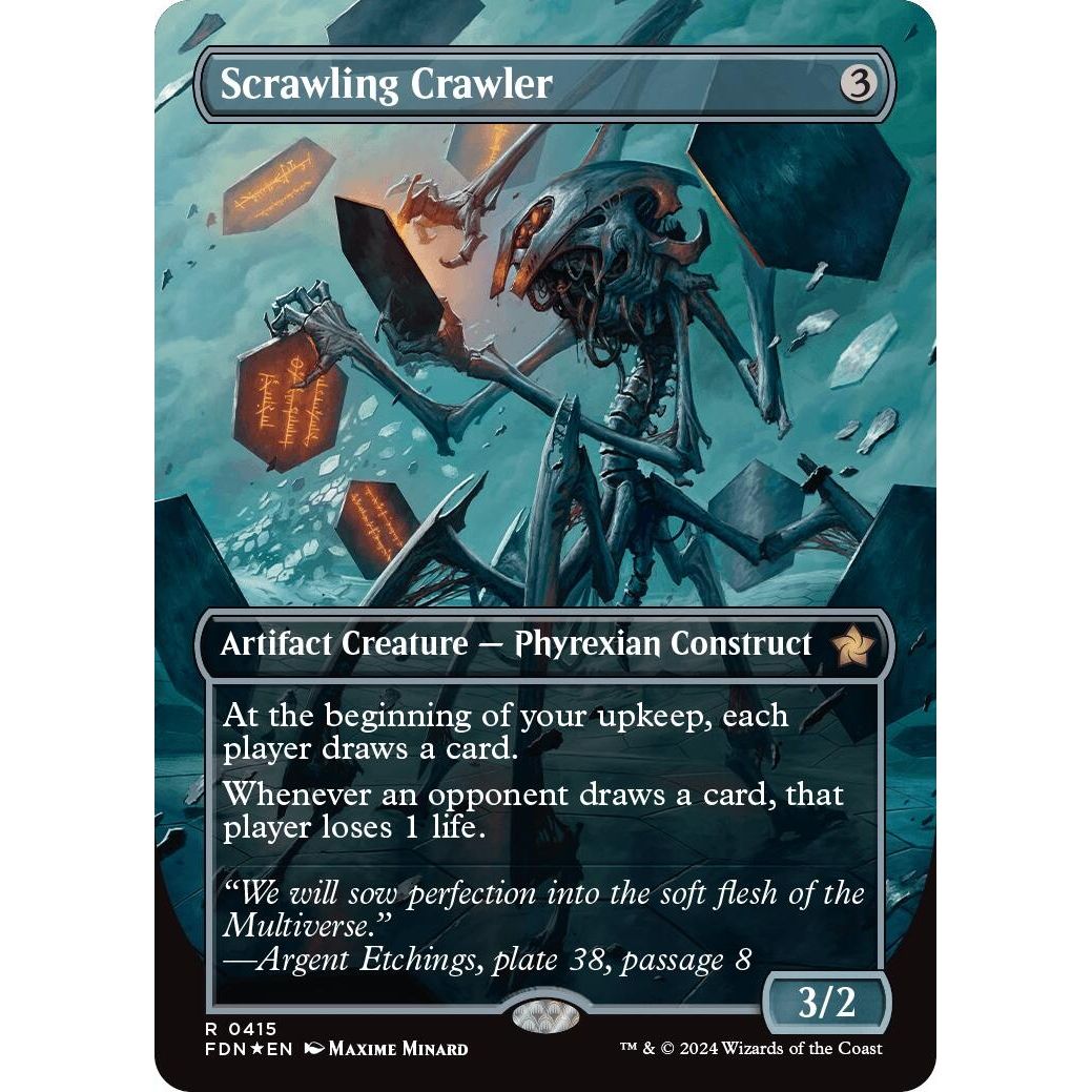Image for Scrawling Crawler (Borderless) (Mana Foil) (415) (FDN) - Magic: The Gathering