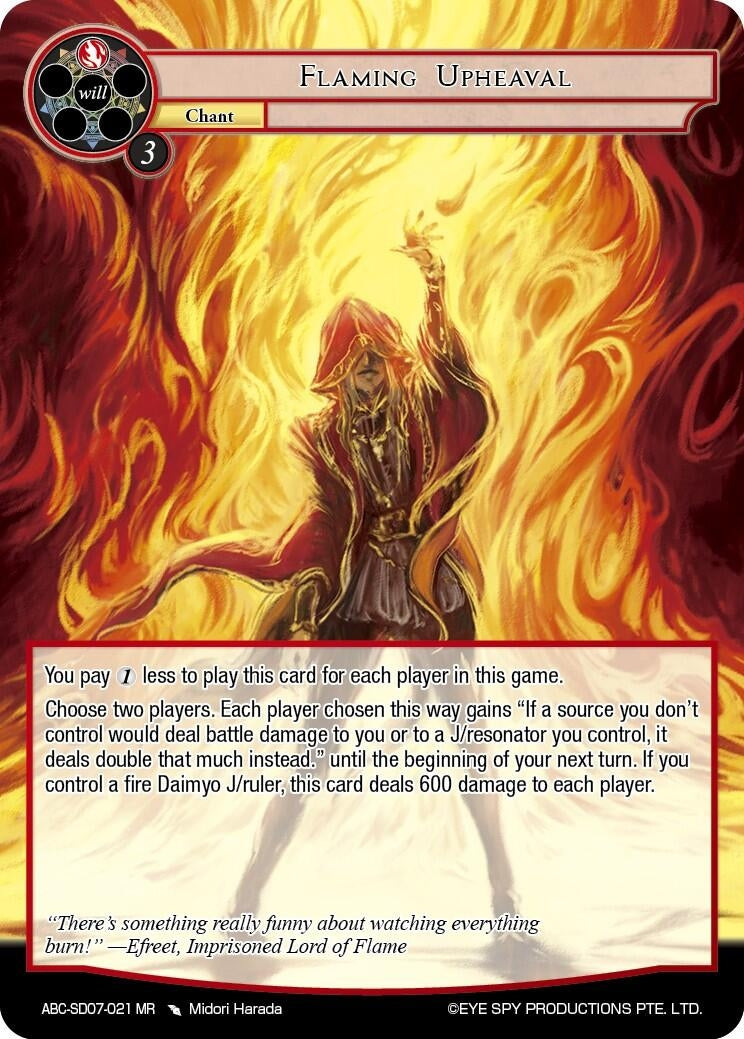 Image for Flaming Upheaval (ABC-SD07-021) (ABC-SD07-021 MR) (ABC-SD) - Force of Will