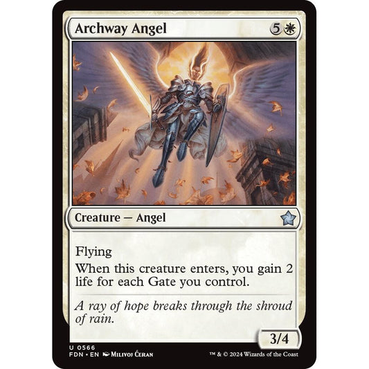 Image for Archway Angel (566) (FDN) - Magic: The Gathering