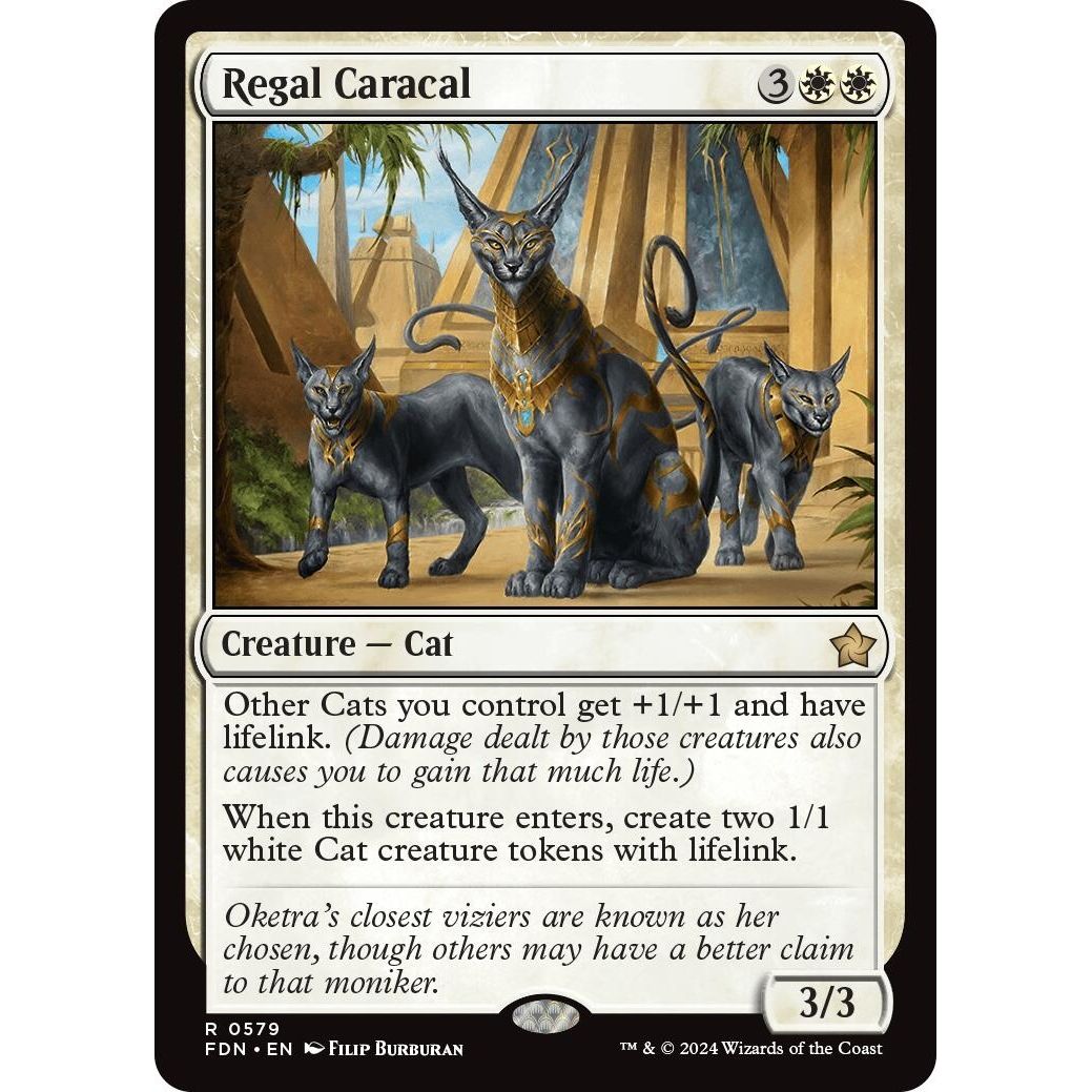 Image for Regal Caracal (579) (FDN) - Magic: The Gathering