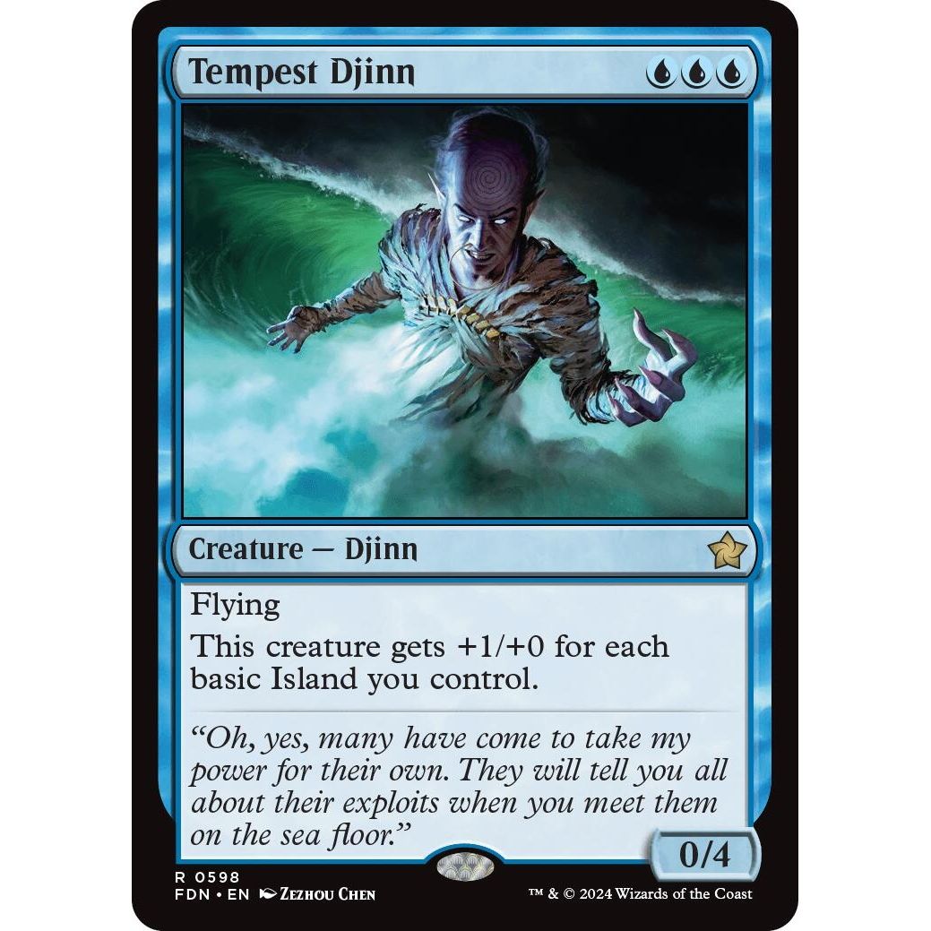 Image for Tempest Djinn (598) (FDN) - Magic: The Gathering