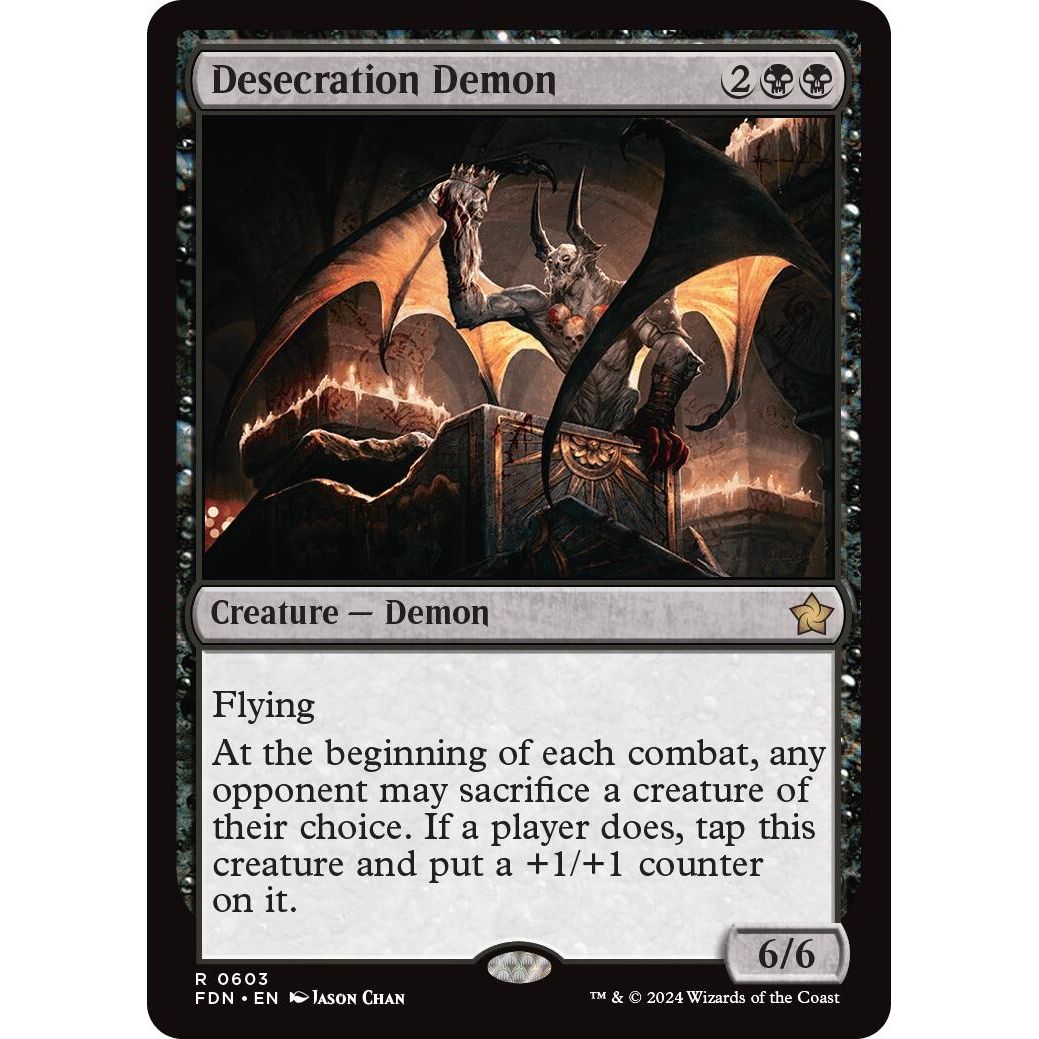 Image for Desecration Demon (603) (FDN) - Magic: The Gathering