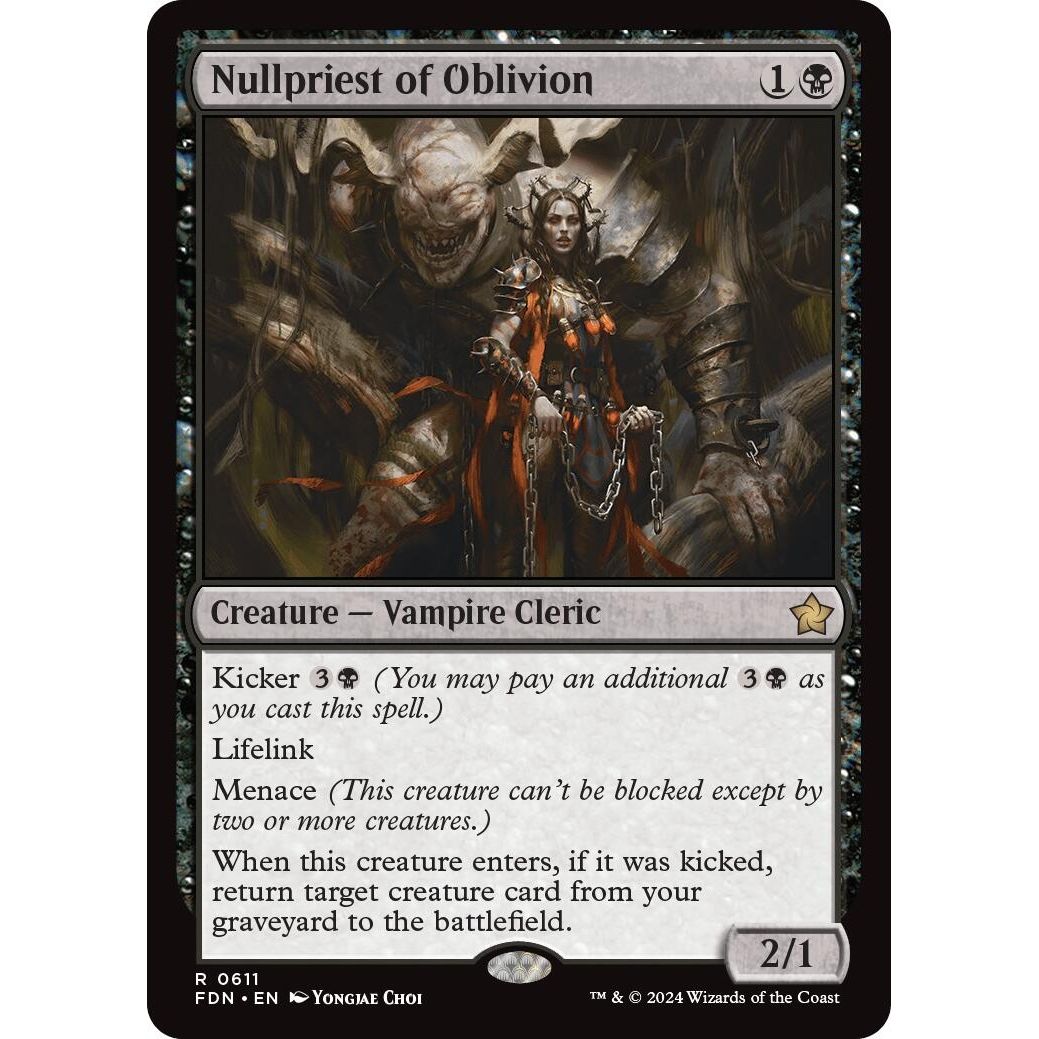 Image for Nullpriest of Oblivion (611) (FDN) - Magic: The Gathering