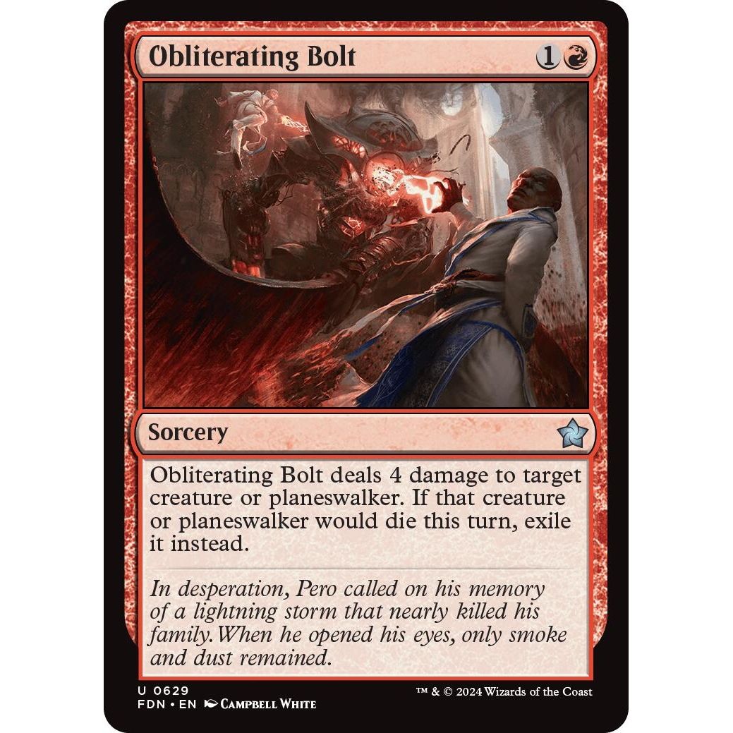 Image for Obliterating Bolt (629) (FDN) - Magic: The Gathering