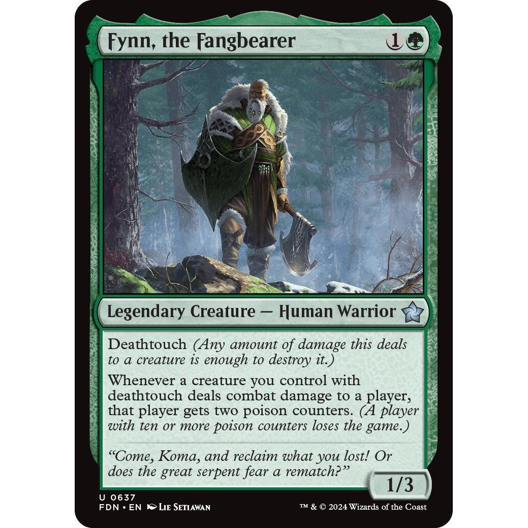 Image for Fynn, the Fangbearer (637) (FDN) - Magic: The Gathering