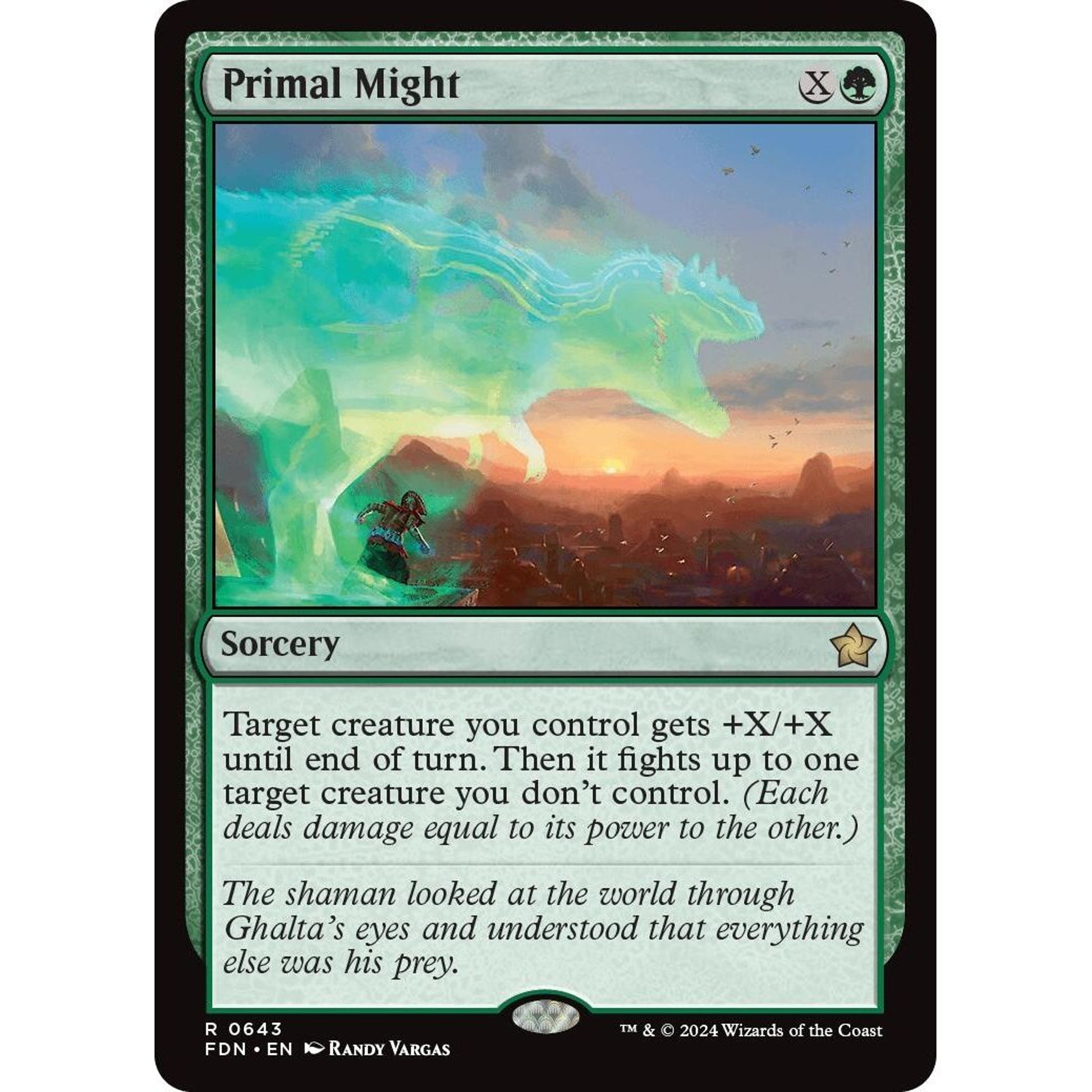 Image for Primal Might (643) (FDN) - Magic: The Gathering