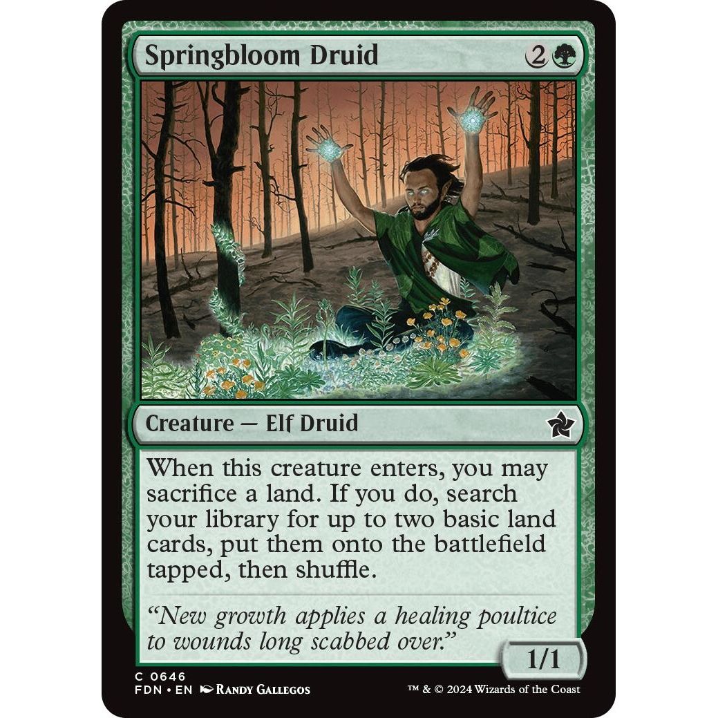 Image for Springbloom Druid (646) (FDN) - Magic: The Gathering