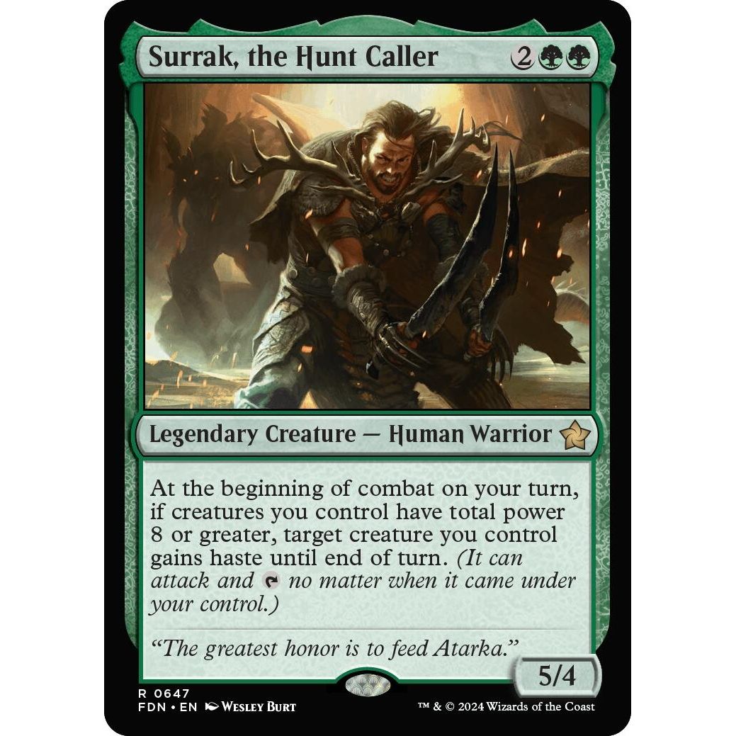 Image for Surrak, the Hunt Caller (647) (FDN) - Magic: The Gathering