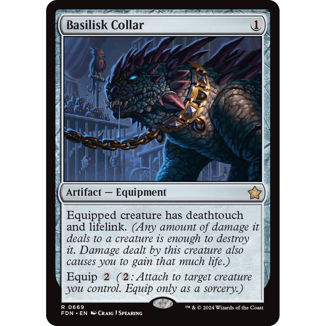 Image for Basilisk Collar (669) (FDN) - Magic: The Gathering