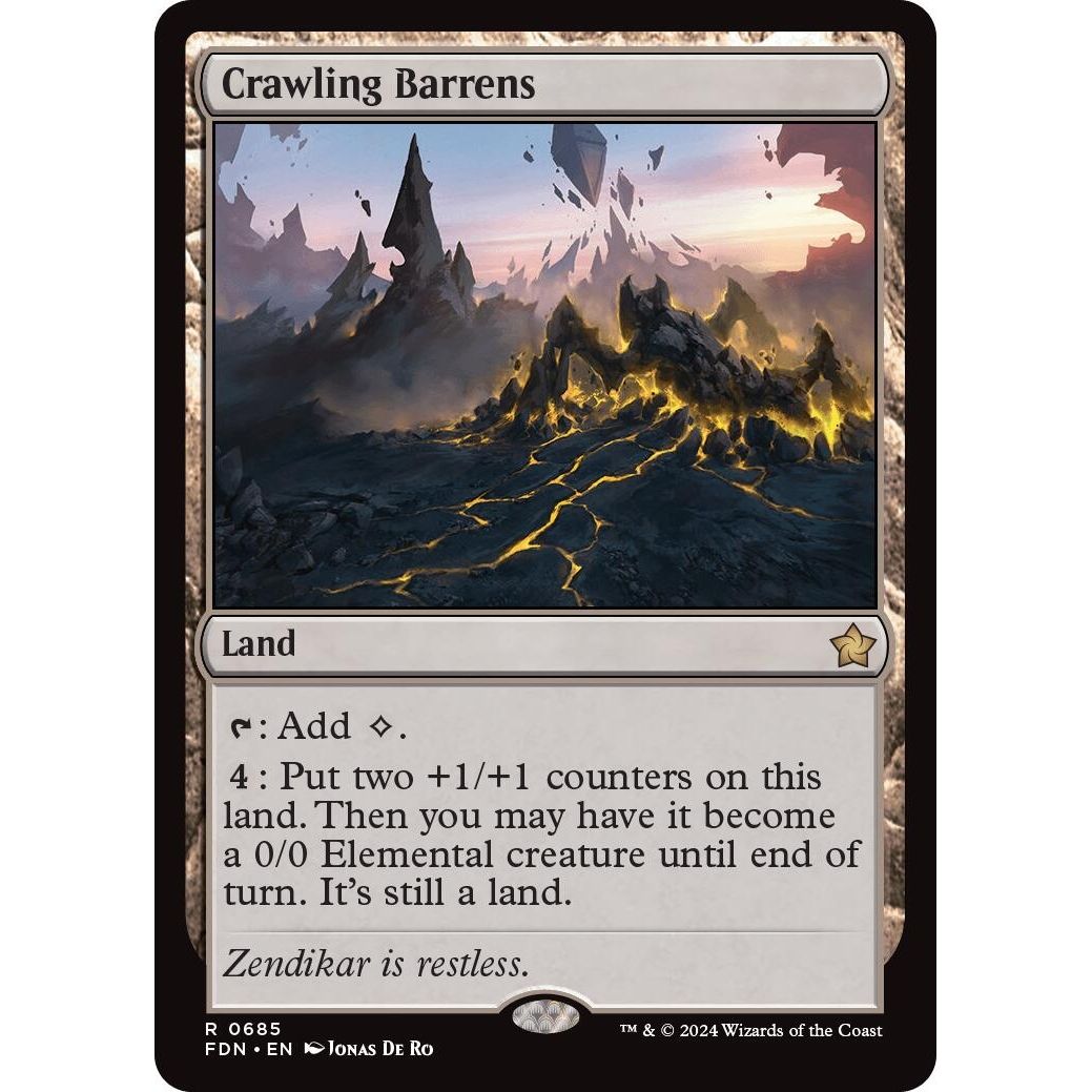 Image for Crawling Barrens (685) (FDN) - Magic: The Gathering