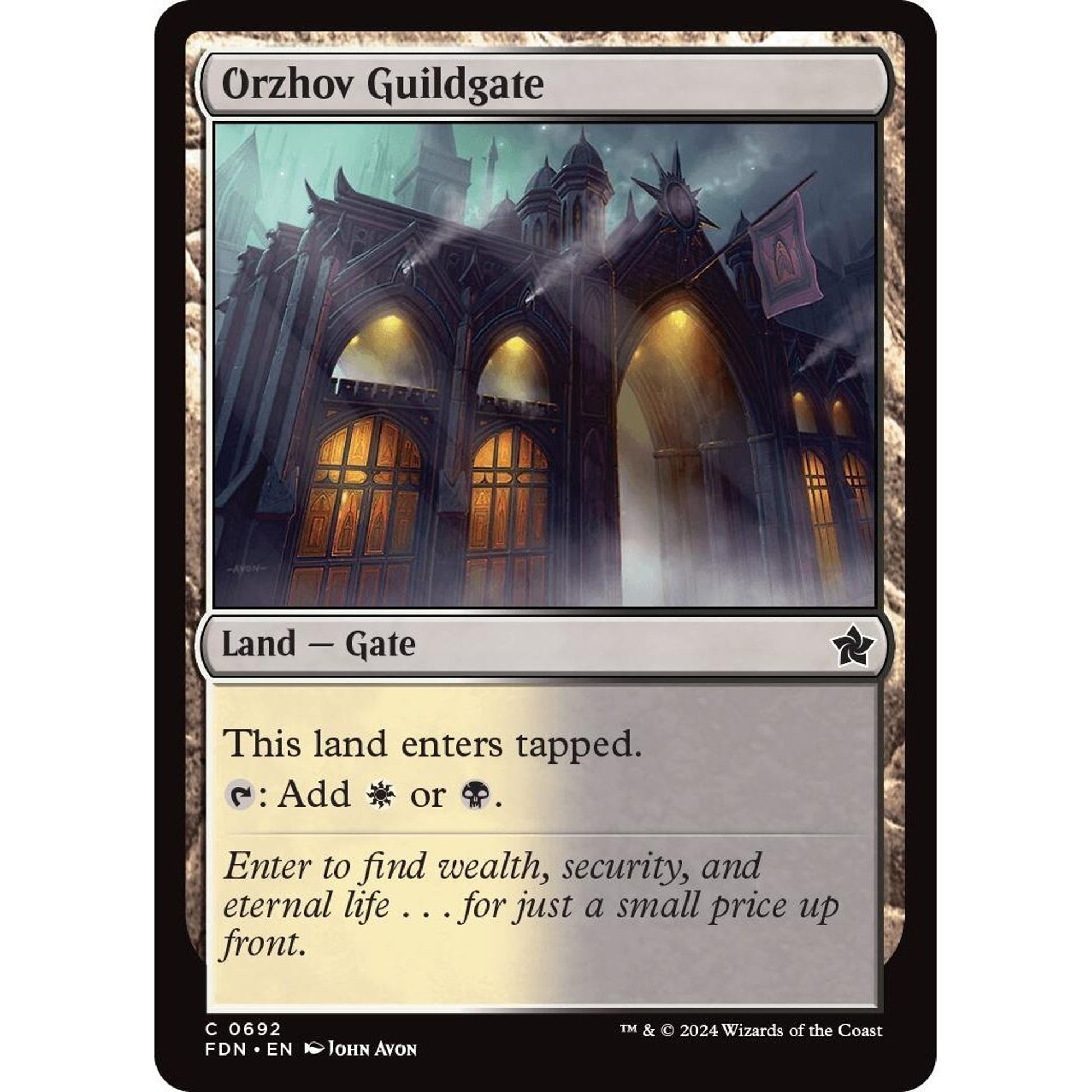 Image for Orzhov Guildgate (692) (FDN) - Magic: The Gathering