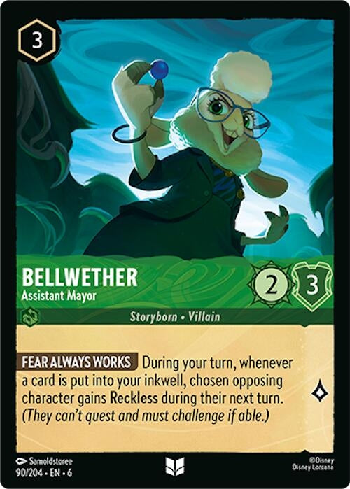 Image for Bellwether - Assistant Mayor (90/204) (6) - Disney Lorcana