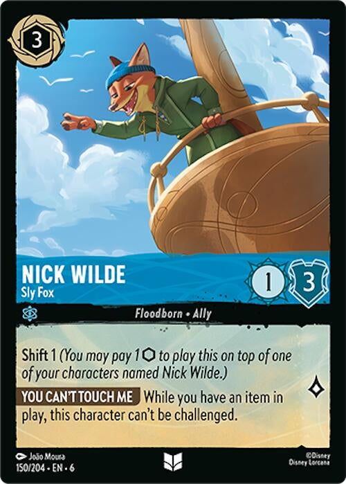 Image for Nick Wilde - Sly Fox (150/204) (6) - Disney Lorcana