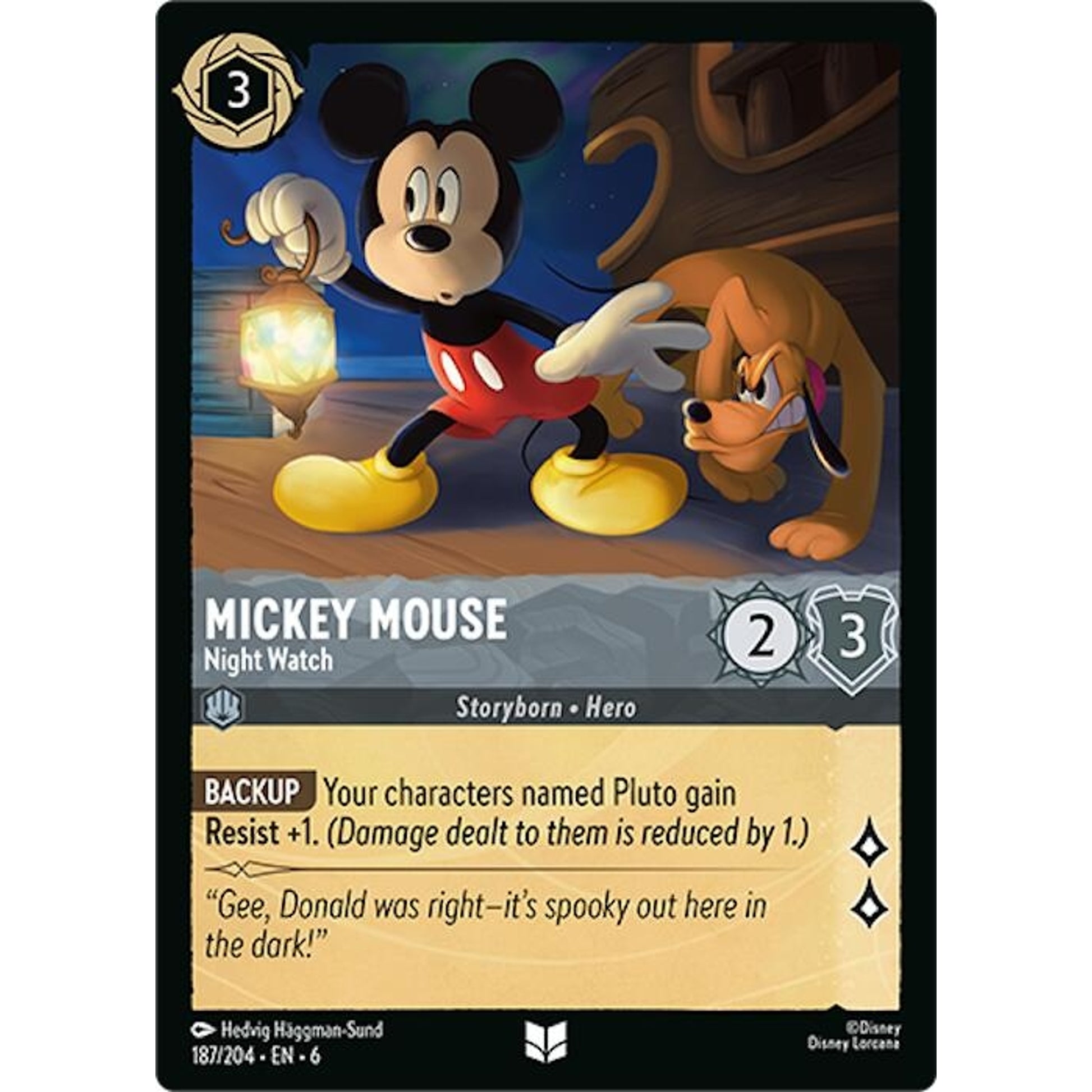 Image for Mickey Mouse - Night Watch (187/204) (6) - Disney Lorcana