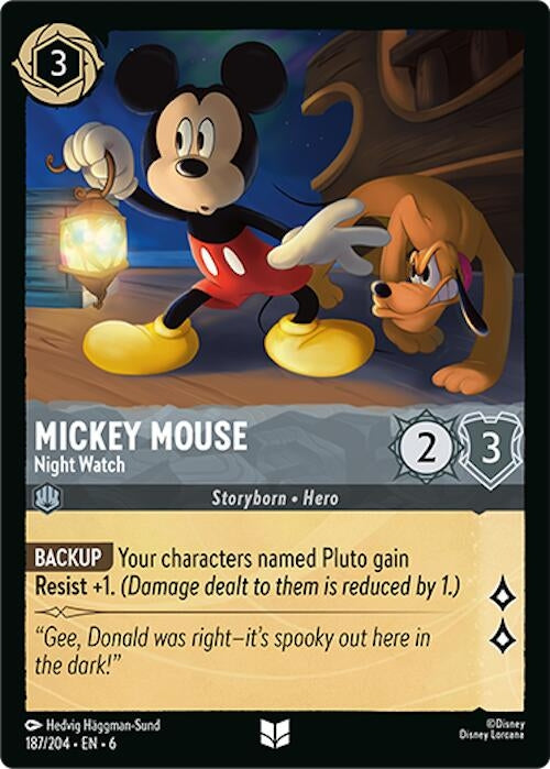 Image for Mickey Mouse - Night Watch (187/204) (6) - Disney Lorcana