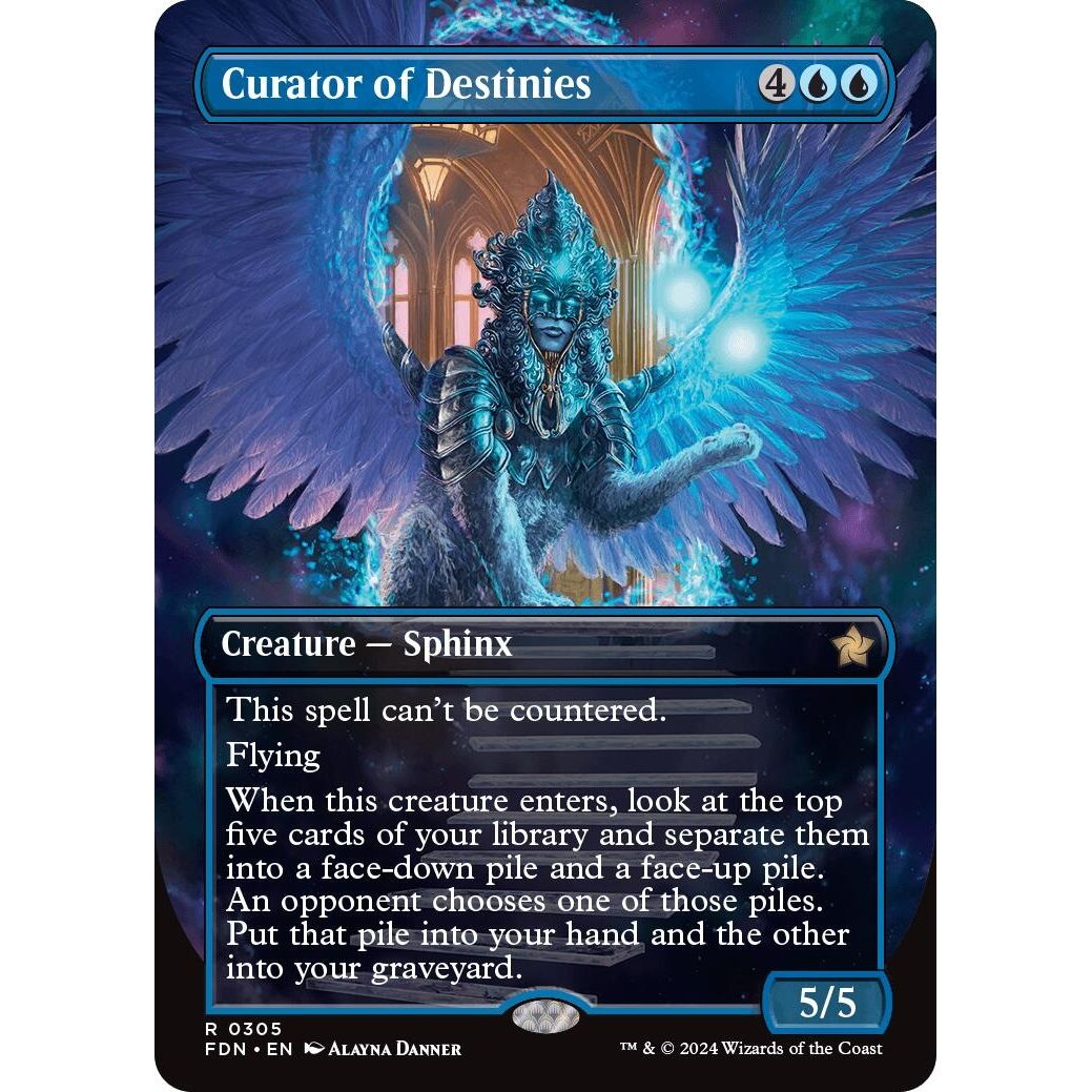 Image for Curator of Destinies (Borderless) (305) (FDN) - Magic: The Gathering
