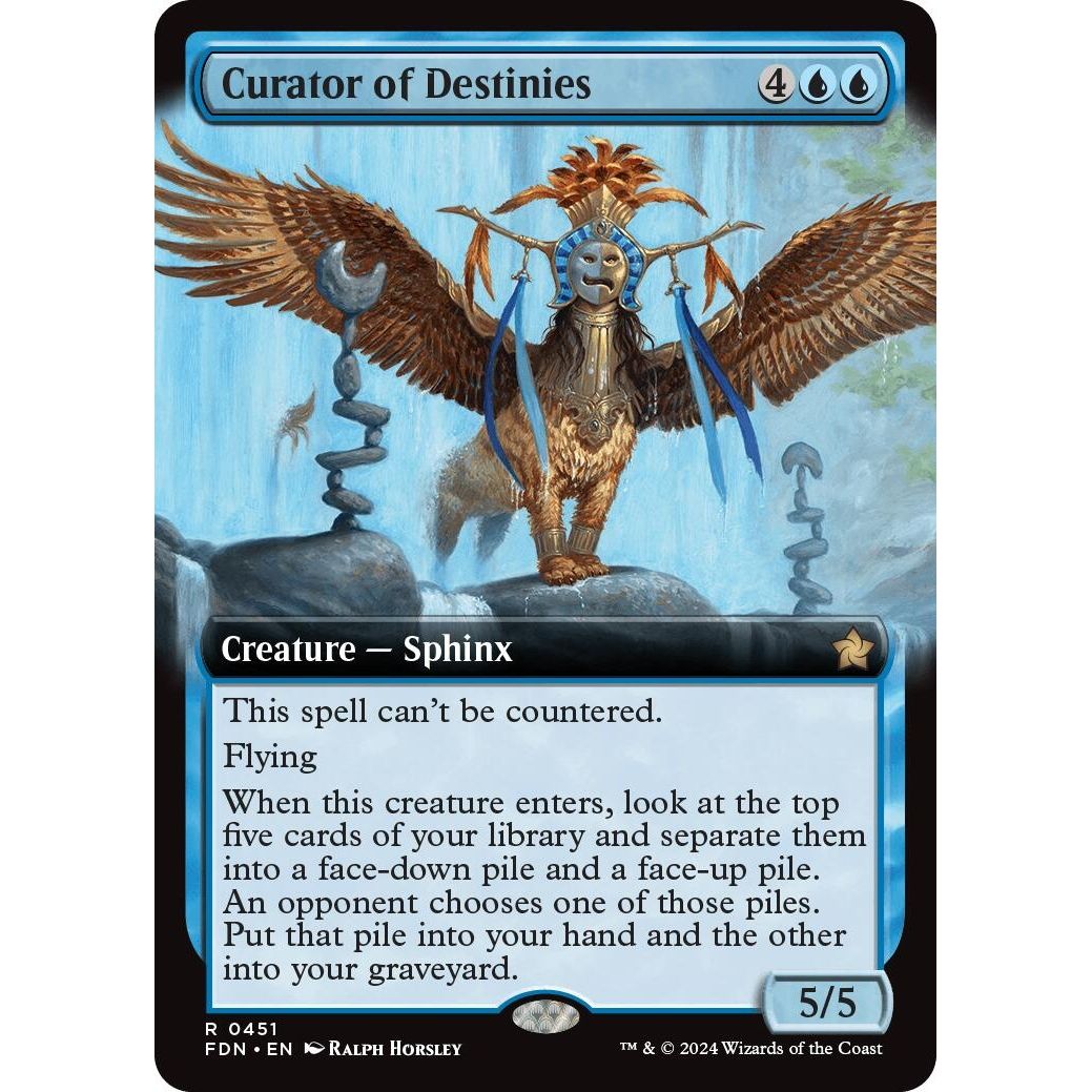 Image for Curator of Destinies (Extended Art) (451) (FDN) - Magic: The Gathering