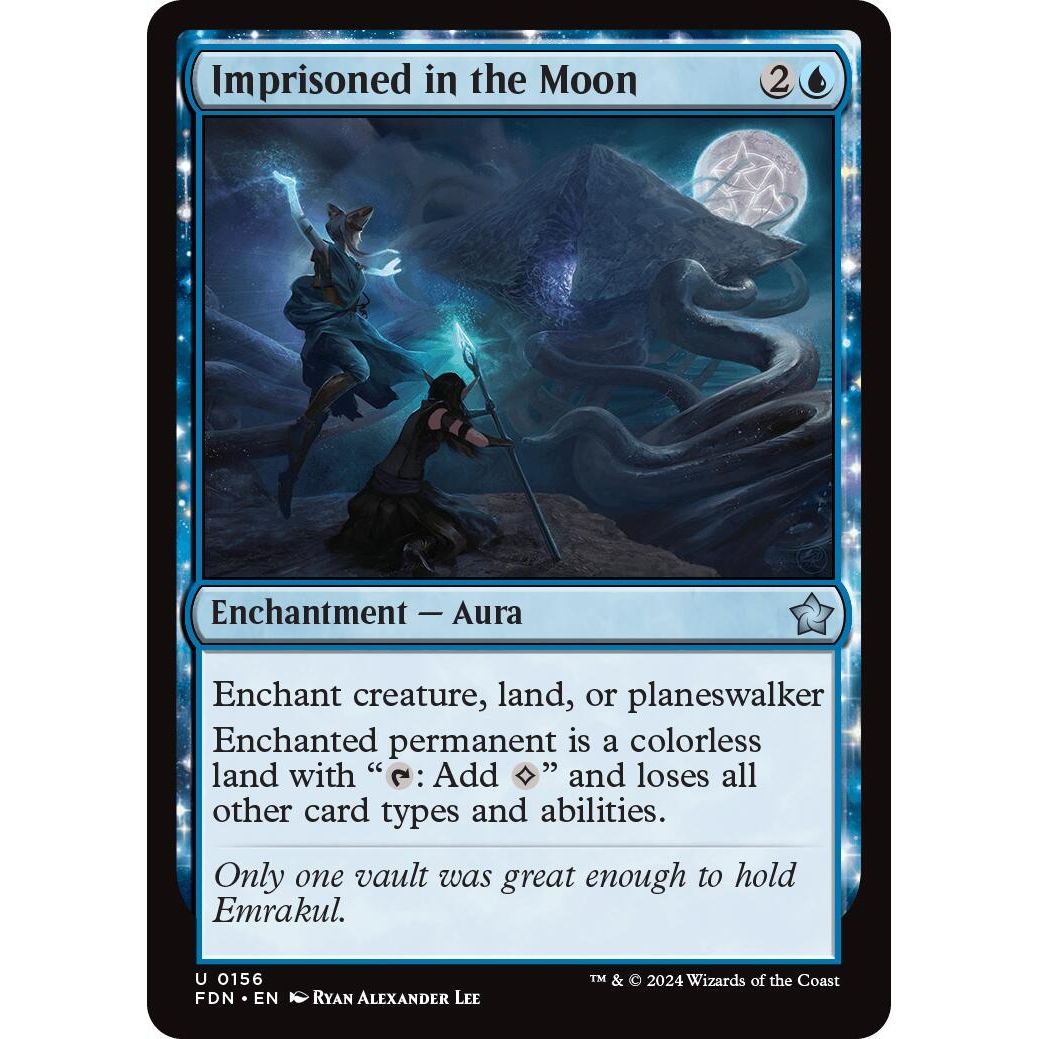 Image for Imprisoned in the Moon (156) (FDN) - Magic: The Gathering