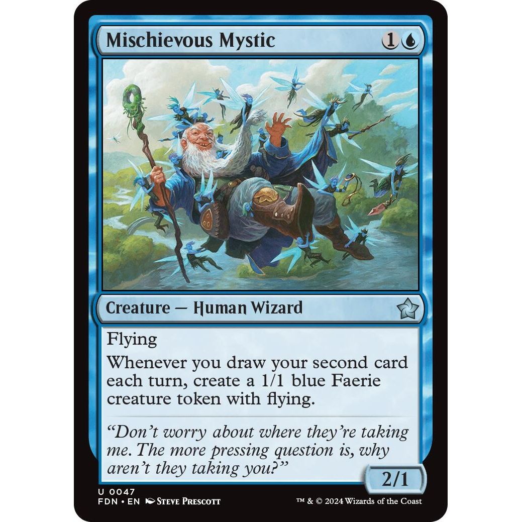 Image for Mischievous Mystic (47) (FDN) - Magic: The Gathering
