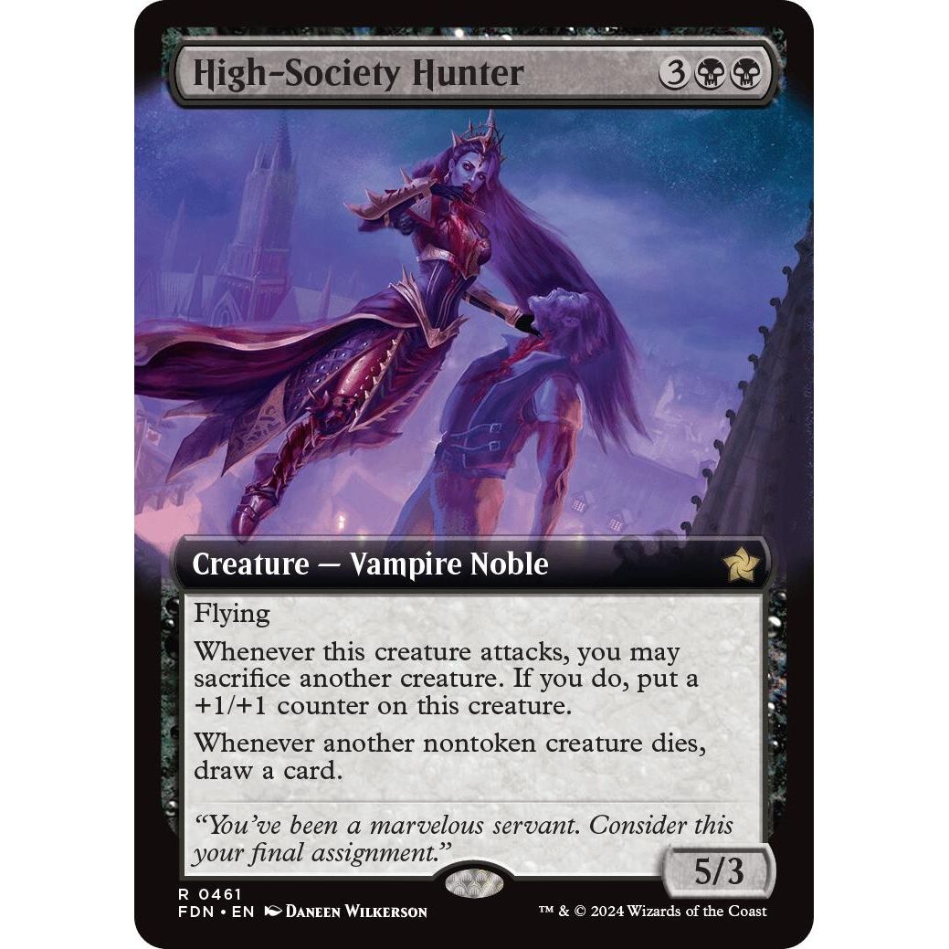 Image for High-Society Hunter (Extended Art) (461) (FDN) - Magic: The Gathering