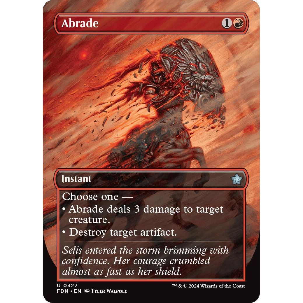 Image for Abrade (Borderless) (327) (FDN) - Magic: The Gathering