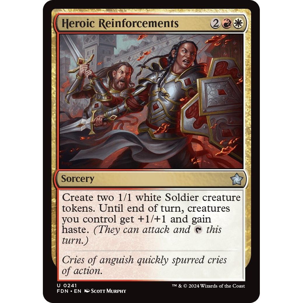 Image for Heroic Reinforcements (241) (FDN) - Magic: The Gathering