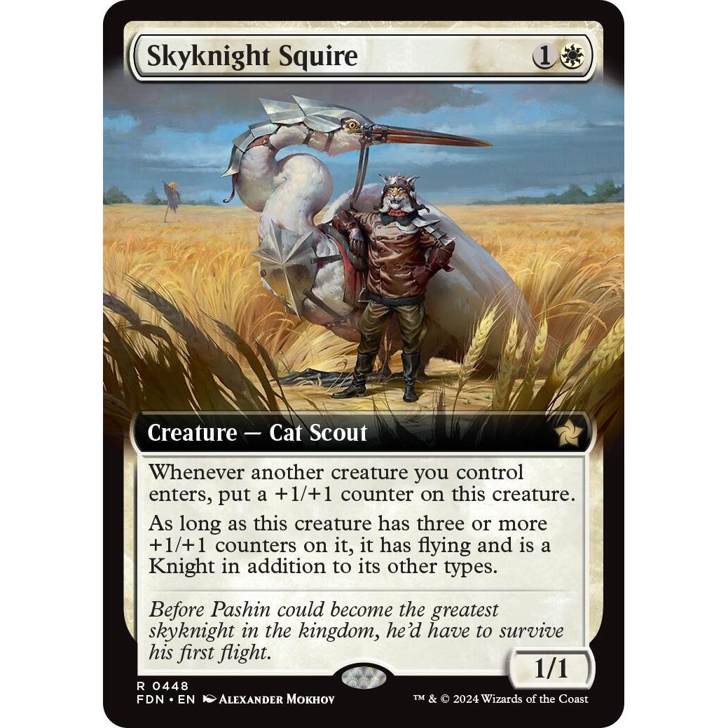 Image for Skyknight Squire (Extended Art) (448) (FDN) - Magic: The Gathering