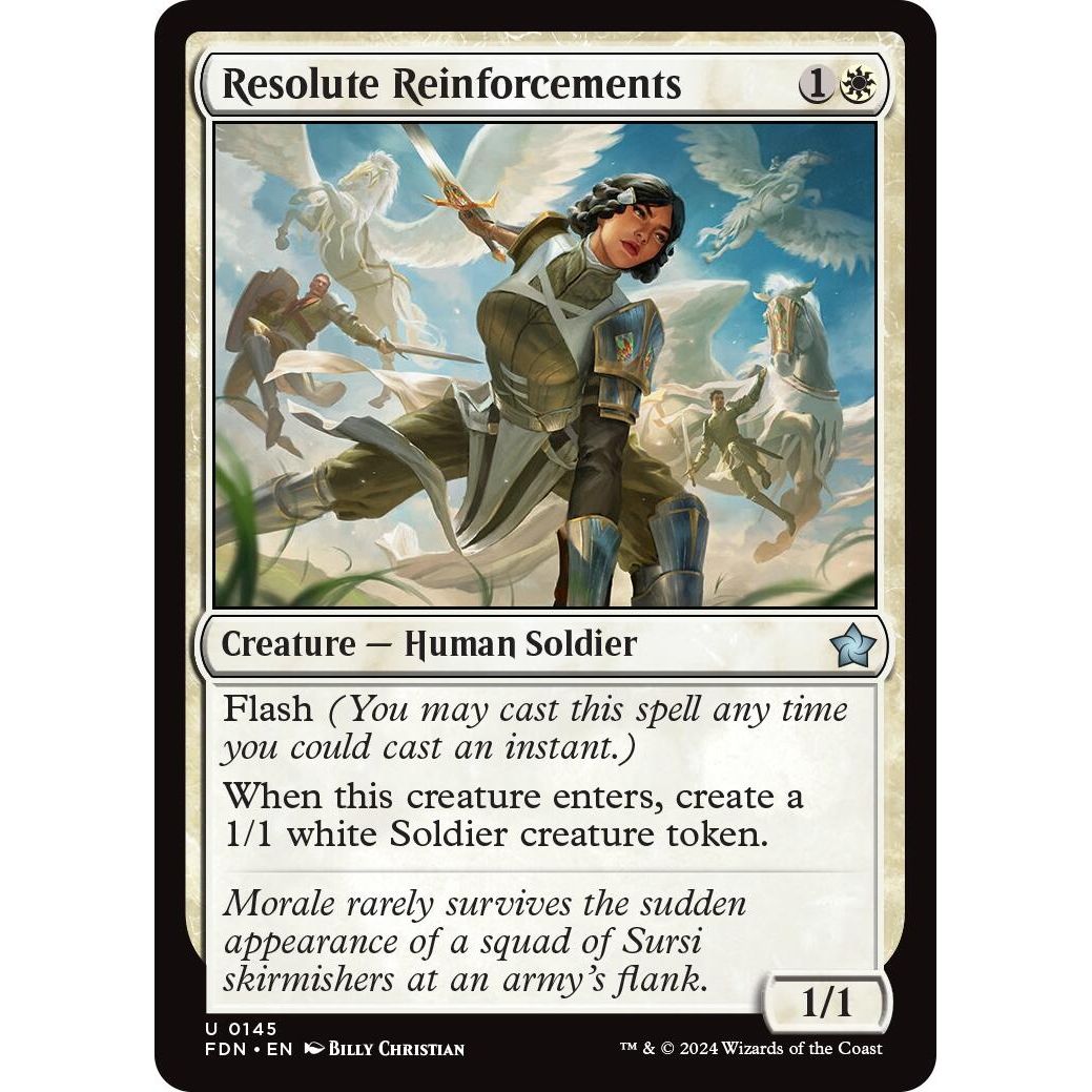 Image for Resolute Reinforcements (145) (FDN) - Magic: The Gathering