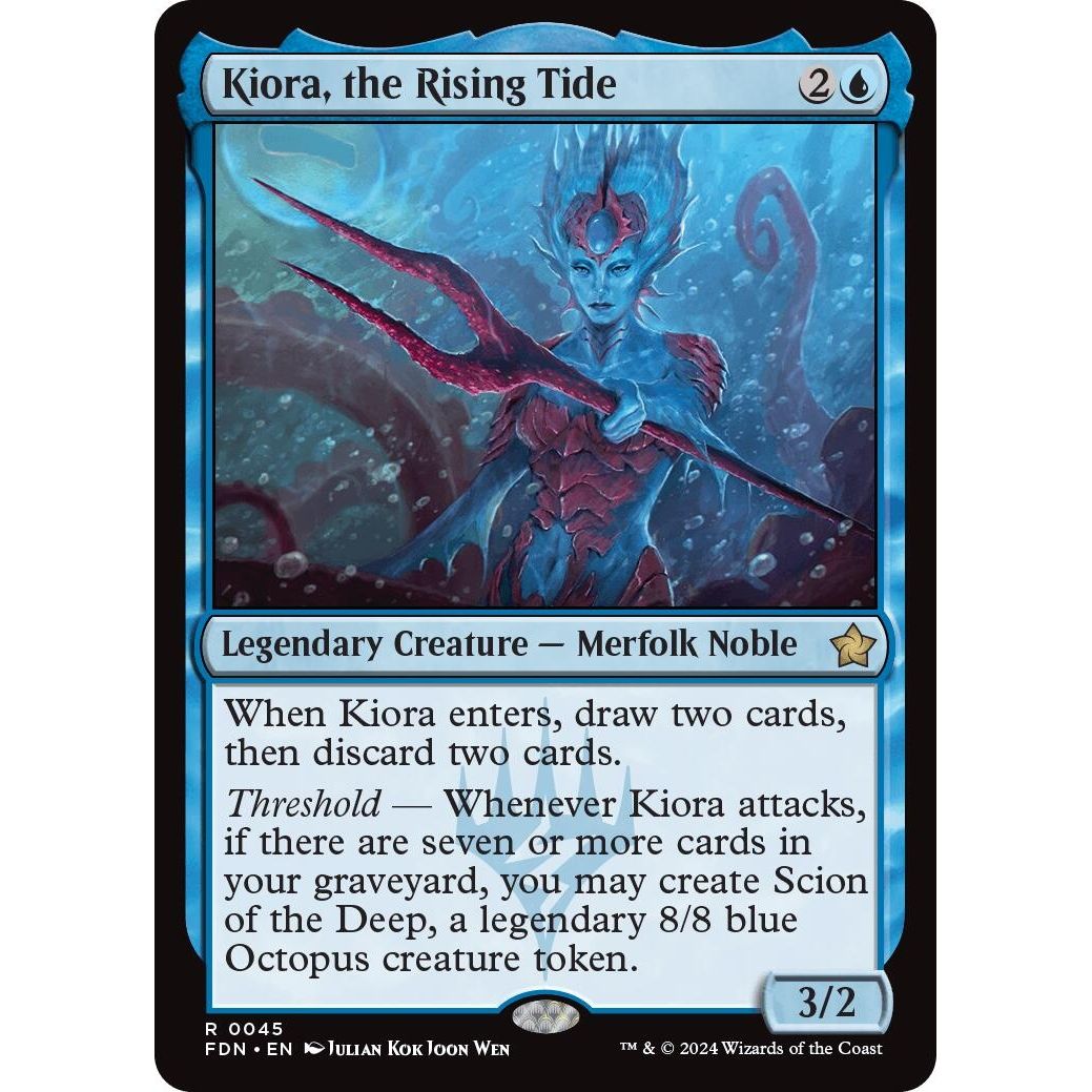 Image for Kiora, the Rising Tide (45) (FDN) - Magic: The Gathering