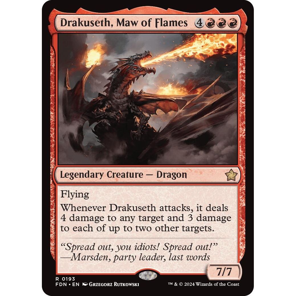 Image for Drakuseth, Maw of Flames (193) (FDN) - Magic: The Gathering