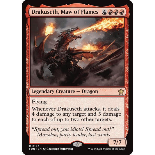Image for Drakuseth, Maw of Flames (193) (FDN) - Magic: The Gathering