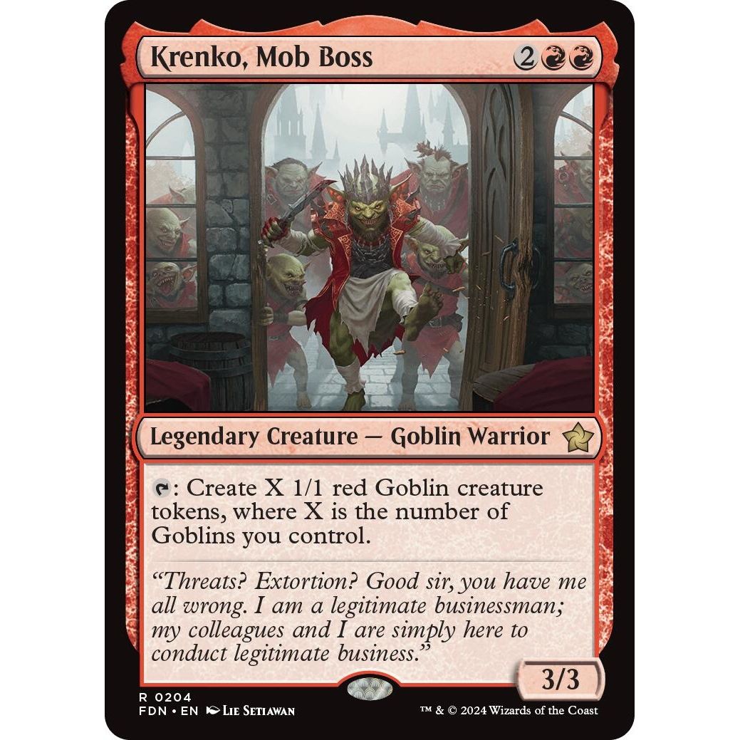 Image for Krenko, Mob Boss (204) (FDN) - Magic: The Gathering