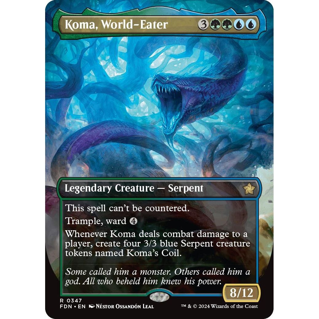 Image for Koma, World-Eater (Borderless) (347) (FDN) - Magic: The Gathering