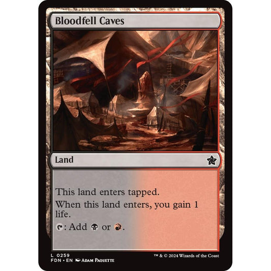 Image for Bloodfell Caves (259) (FDN) - Magic: The Gathering