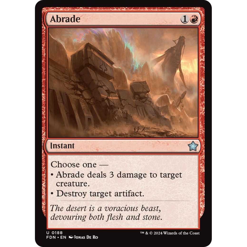 Image for Abrade (188) (FDN) - Magic: The Gathering