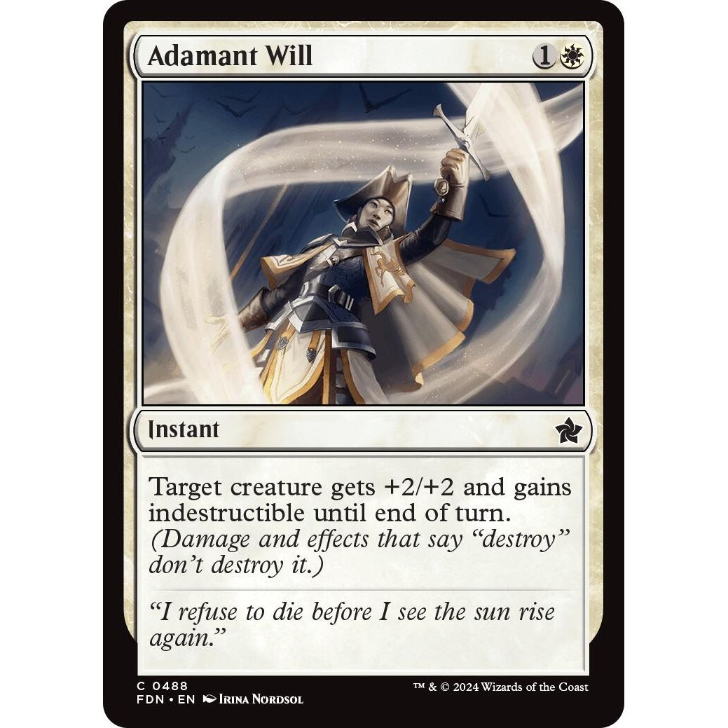 Image for Adamant Will (488) (FDN) - Magic: The Gathering