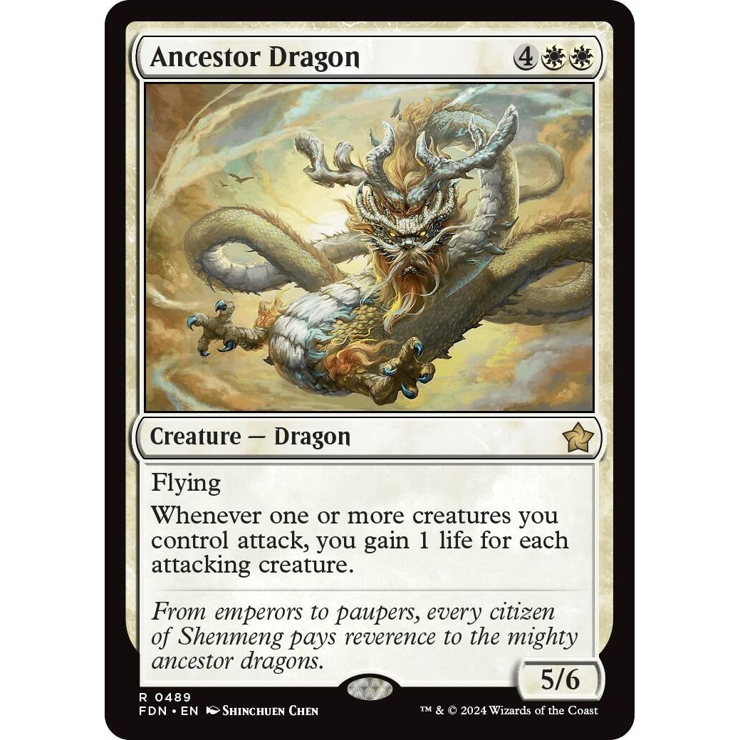 Image for Ancestor Dragon (489) (FDN) - Magic: The Gathering