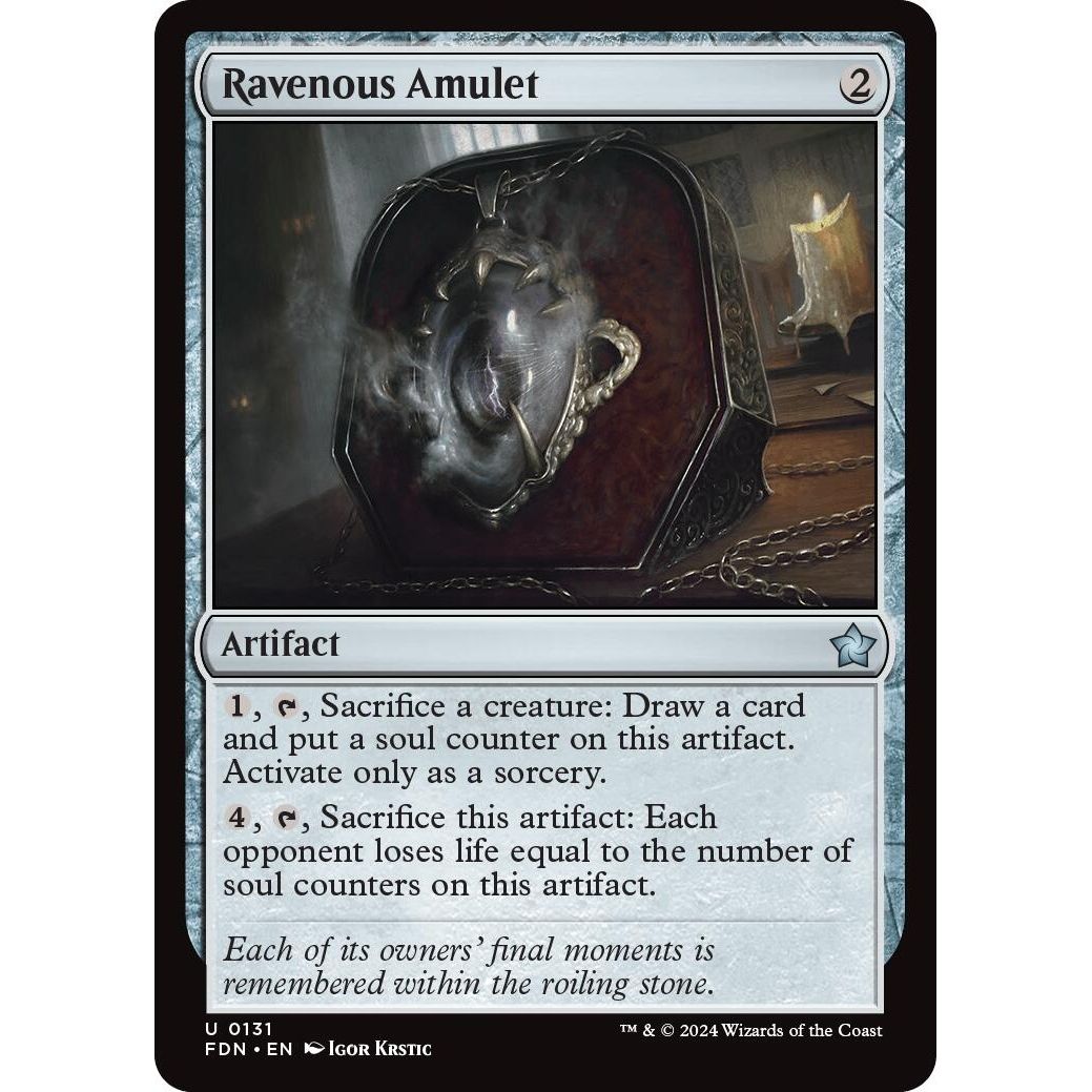 Image for Ravenous Amulet (131) (FDN) - Magic: The Gathering