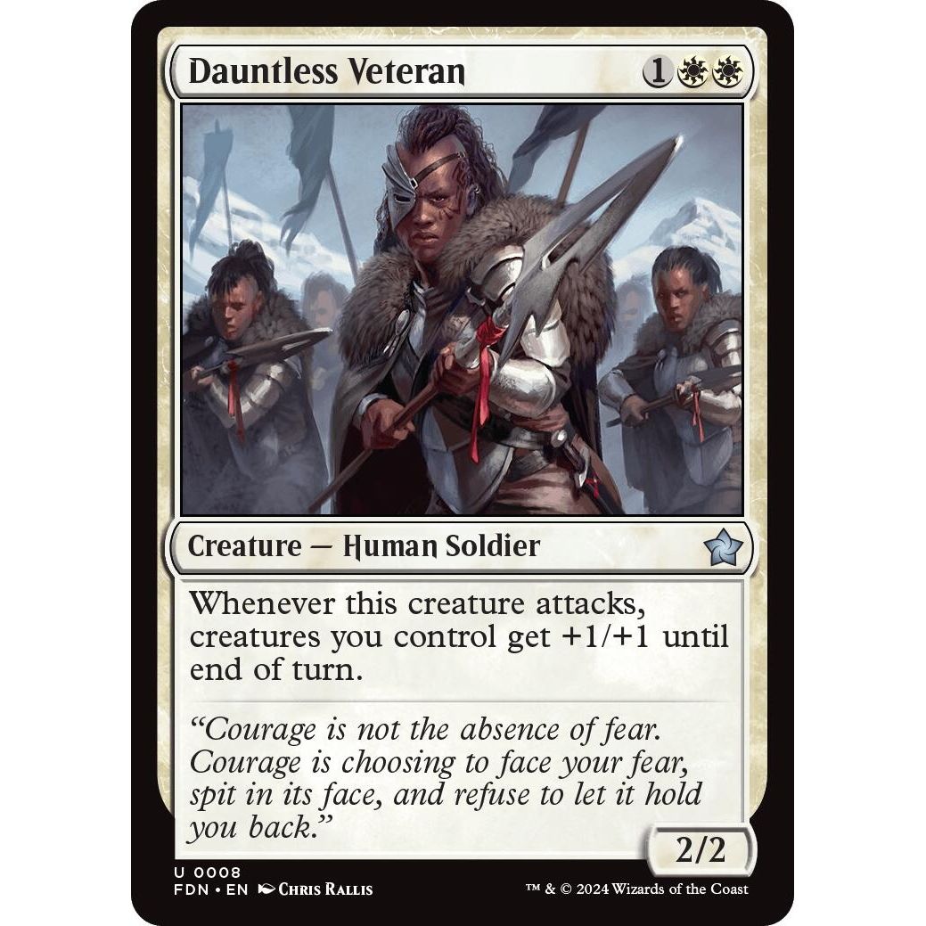 Image for Dauntless Veteran (8) (FDN) - Magic: The Gathering
