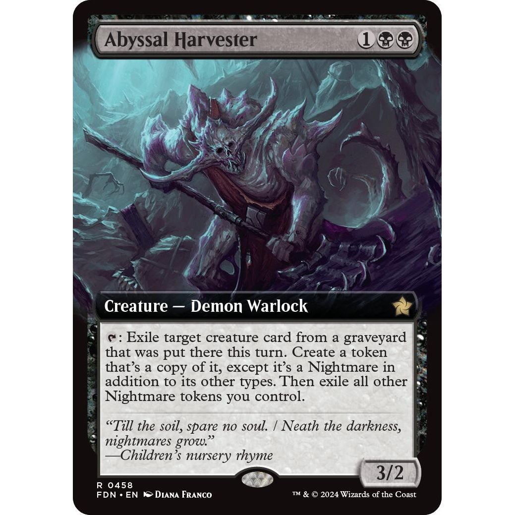 Image for Abyssal Harvester (Extended Art) (458) (FDN) - Magic: The Gathering
