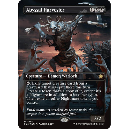 Image for Abyssal Harvester (Borderless) (Mana Foil) (381) (FDN) - Magic: The Gathering