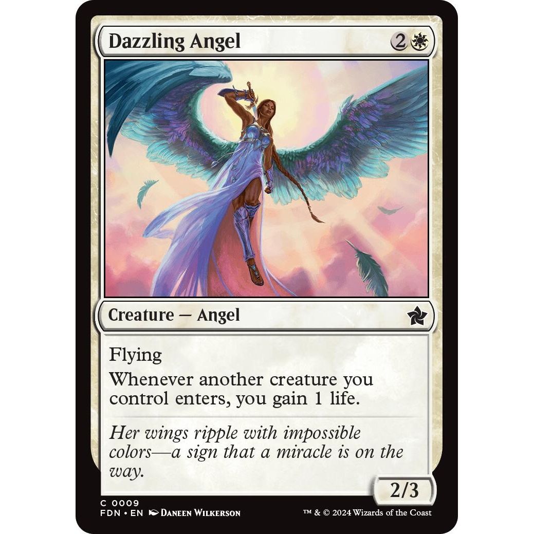 Image for Dazzling Angel (9) (FDN) - Magic: The Gathering